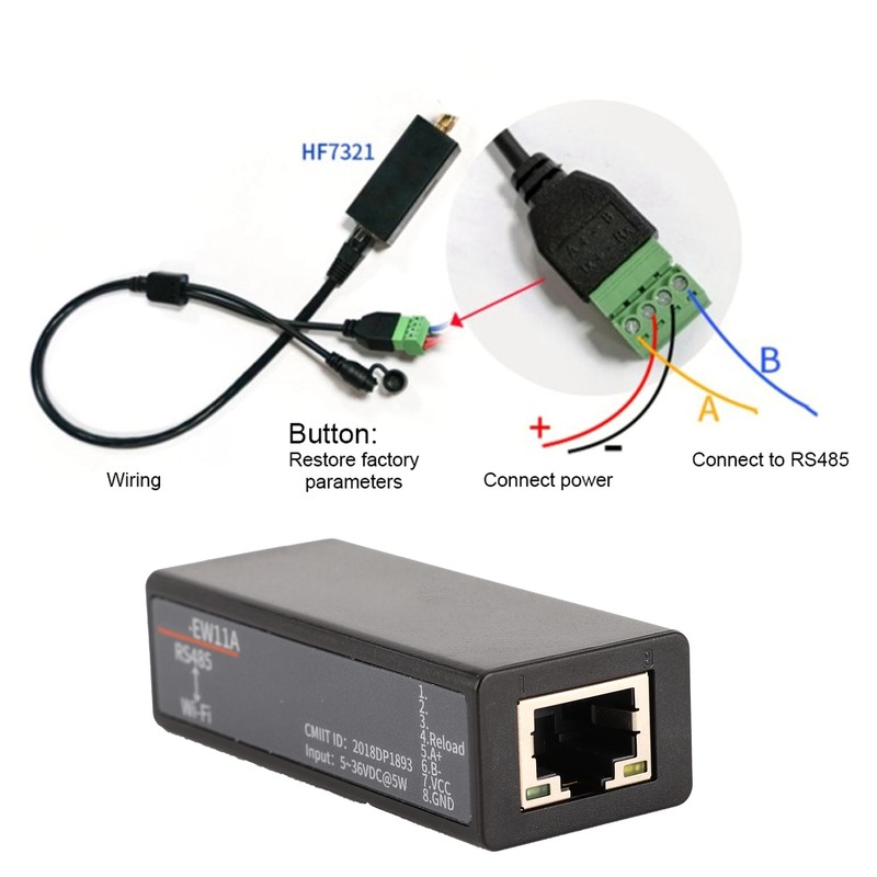 Serial Server RS485 to WIFI Internal Antenna Wireless Communication Module