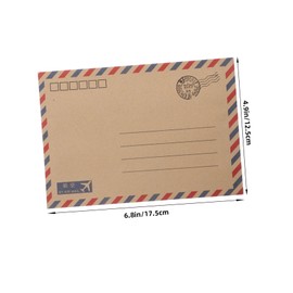 TEHAUX 48pcs Vintage Airmail Stationery Set Retro Kraft Envelopes and Letter Papers for Weddings Invitations and Personal Letters Complete Set with Lined Design and Greeting Cards