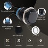 STARELO 5pcs 16mm Latching Push Button Switch Black Shell with