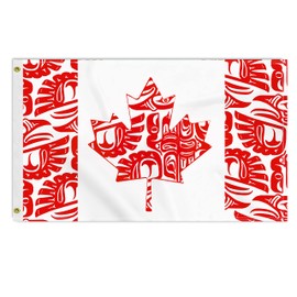 3×5 FT Canada Native Flag, Large 100D Canadian Indigenous Outdoor Banner,Doube Side Printing Decor For Patio Garden With Brass Gromment