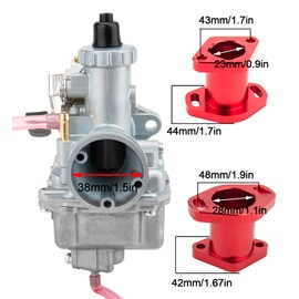 VM22 26mm Carburetor for Mikuni Performance Predator 212cc GX160 GX200 CT200U 196cc KT196 Pit Dirt Bike Mini Bike With 38mm Air Filter Intake Pipe Mainfold Kit