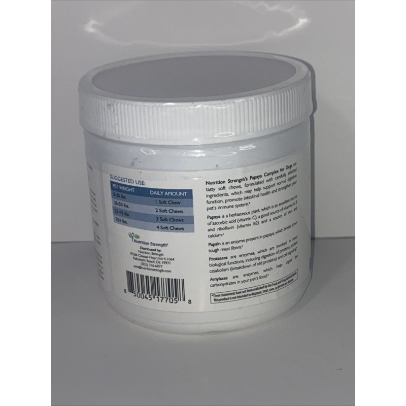Nutritional Strength Nutrition Strength Papaya for Dogs Digestive Enzyme Complex