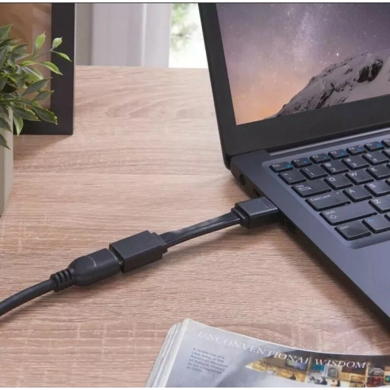 ONN HDMI Extension Adapter Connects two HDMI Cables Together to