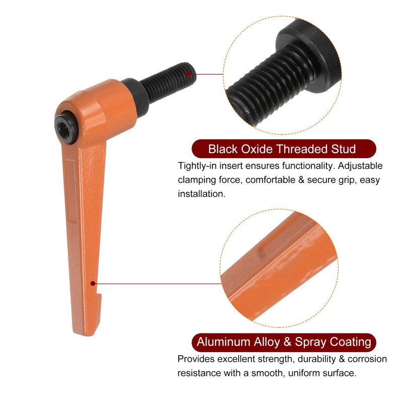 QUARKZMAN Adjustable Clamping Lever Handles M10 x 25 mm Male