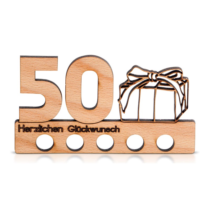 DARO Design - 50th Birthday Wooden Money Gift