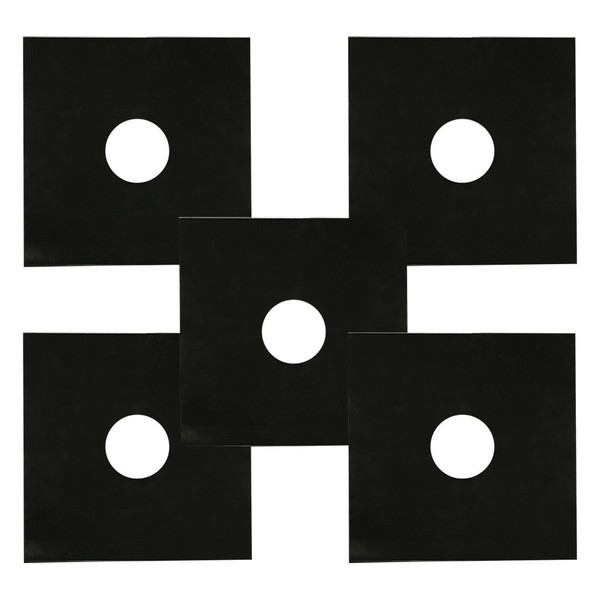 Range Kleen 672S NonStick Gas Stove Liners, 5 Pack, Black