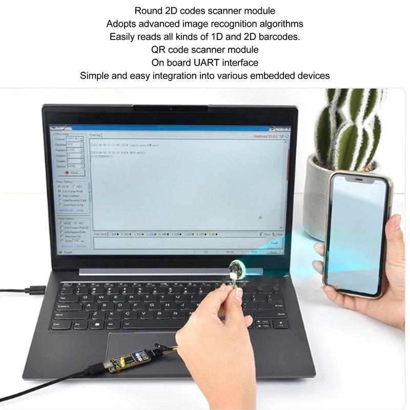 Round 1D 2D Codes Scanner Module High Accuracy Easily Read
