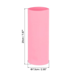 PATIKIL Silicone Sublimation Tumblers Sleeve, 2 Pcs Heat Resistant Seamless Tumblers Wrap for 20 Oz Skinny Sublimation Blank Cups, Pink