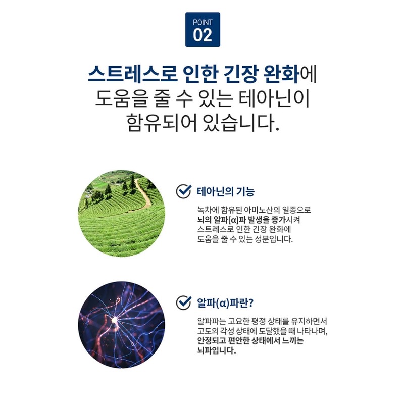 Theanine efficacy L-theanine nutritional supplement 1 month / 테아닌 효능