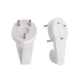 Jayrock Picture Hanging Hooks - Dry Wall Hooks For Hanging Pictures - Strong Nylon Picture Hangers - Non Trace Hardwall Picture Hooks - Modern White Wall Hanging Hooks For Photos (30mm, 10.00)