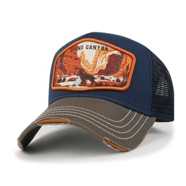 ililily Premium Grand Canyon Embroidery Baseball Cap Structured Trucker Hat, Navy - Grand Canyon
