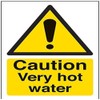 V Safety 62007AG-R Caution Very Hot Water Sign - Portrait