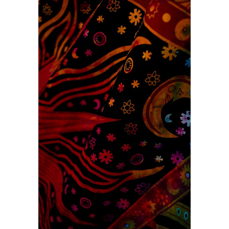 THE ART BOX Rainbow Hippie Mandala Sun Moon Burning Sun