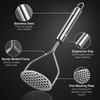 Stainless Steel Potato Masher for Smooth Purees – Ergonomic Hand