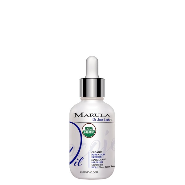 Dr Joe Lab Organic Marula Oil - Organic Marula Oil, 100% Pure, Extra Virgin, Non-GMO Carrier - 1 oz Glass Bottle - for Skin, Hair, Face, Body, Facial Hair - Hydrating Moisturizing Vegan Care