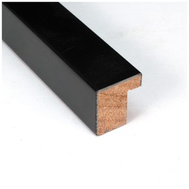 Amanti Art Black Bathroom Mirror for Over Sink, 25x19 Svelte Noir Black Rectangle Vanity Mirror, Medium Modern Wood Frame, Hangs Horizonally and Vertically, Bathroom Wall Decor, Petite Bevel Edge