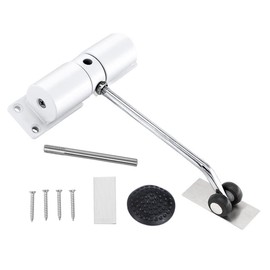 WANLIAN Door Closer Automatic Door Closer Adjustable Zinc Alloy Door Self-Closing for Residential / Commercial Use Door Closer (White)