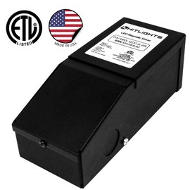 HitLights 60 Watt Dimmable Driver, Magnetic, for LED Light Strips - 110V AC-12V DC Transformer. Made in the USA. Compatible with Lutron and Leviton