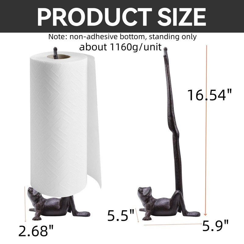 Tsnamay 16.54" Rustic Frog Toilet Paper Holders,Metal Toilet or Kitchen