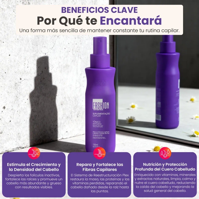 Tónico Anticaída 150 Crecimiento Capilar Fashion Gold