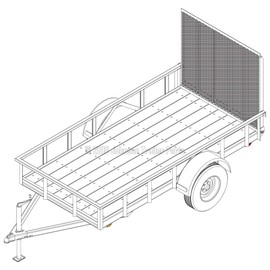 5′ x 10′ Utility Trailer Plans – 3,500 lb Capacity | Trailer Blueprints Model U60-120-35J
