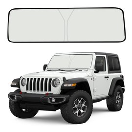 Moricere Parasol de parabrisas mejorado para Jeep Wrangler JL JLU 2018-2023, visera plegable que bloquea los rayos UV