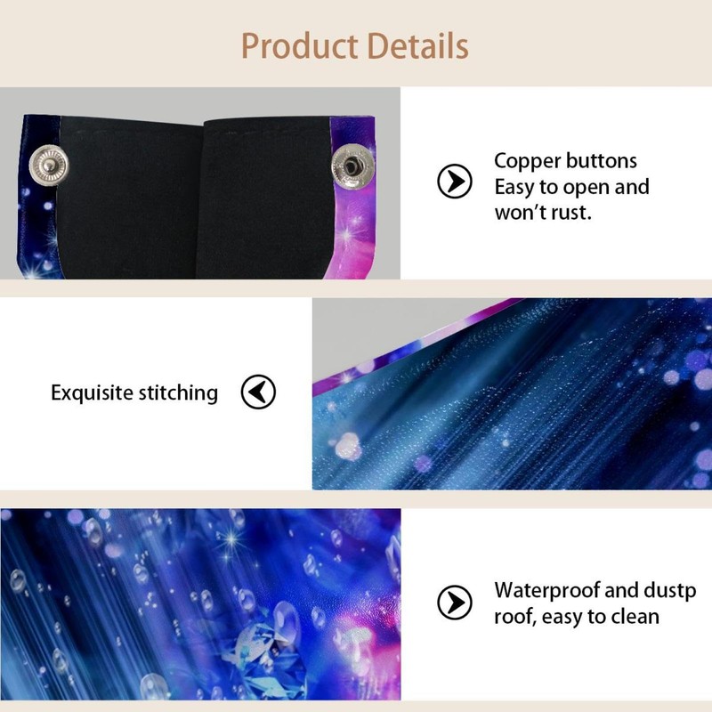 2 Pack Tissue Box Cover Holder, Charming Crystal Diamonds Rectangle