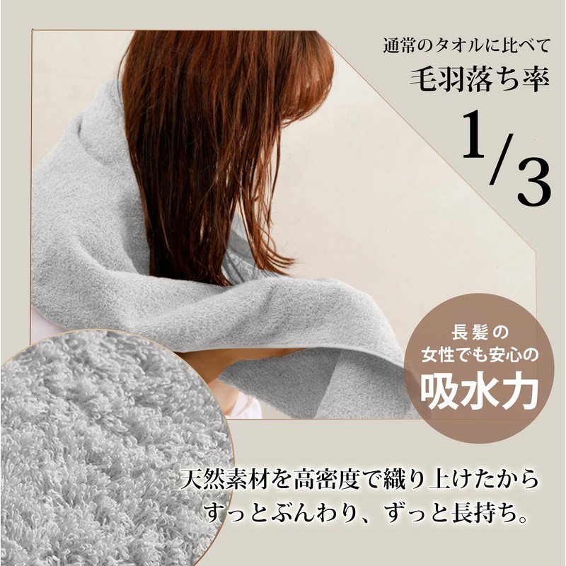 AYO Hotel-Grade Face Towels, Set of 10, Light Gray, Soft,