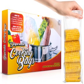 Disposable Heat Resistant Cooking Bags – Multi-Use BPA-Free Plastic Food Bags Good For Poultry & Vegetables. For Cooking, Reheating, Microwave, Roasting, & Defrosting,– 50 Pack