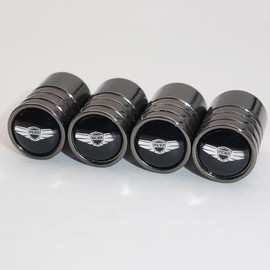 US85 Genesis Black Chrome Auto Car Wheel Tire Air Valve Caps Stem Cover