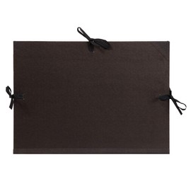 Clairefontaine Kraft 37115C Portfolio Folder with Ties, Inner Flaps, Spine 30 mm, DIN A4+ Inner: 24 x 32 cm, Outside: 26 x 33 cm, Ideal for Storing Your Works, Black