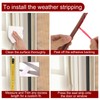 uxcell Rubber Weather Stripping Door Seal, Self-Adhesive Doors Seal Strip