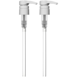 Bar5F Shampoo & Conditioner Pumps for 1 L / 33.8 oz Bottles | Fits 1″ Neck | Replacement Pump Top for Soap, Lotion & Body Wash (2-Pack White (Jet))