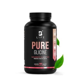 B Life Glicina | 180 Cápsulas | 1000mg por Porción | Sueño y Equilibrio | Potenciado con Colágeno Hidrolizado | Pure Glicine