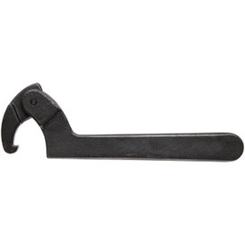 Martin 474 High Carbon Steel 2" to 4-3/4" Capacity Adjustable Hook Spanner, 11-3/8" Overall Length, Industrial Black Finish