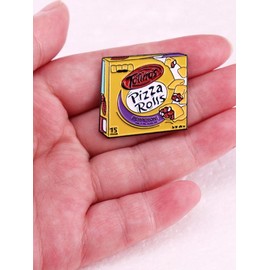 Chic Pizza Box Enamel Pin - Versatile Brooch For Shirts, Hats, Jackets & Hoodies , Zinc Alloy With UV Protection |,Perfect Gift For Foodies