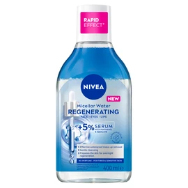 NIVEA Regenerating Micellar Water 400ml | With 5% Serum Containing Panthenol & Squalane | Removes Waterproof Makeup, Dirt & Impurities | Gently Cleanses | Restores Moisture | Regenerates Dull Skin