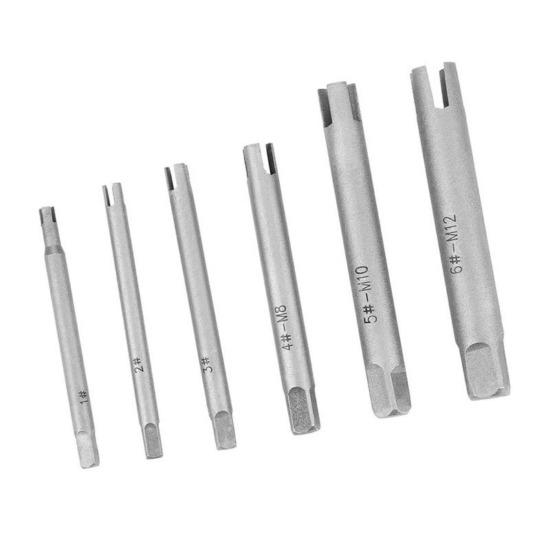 HilBeliFU 6Pcs Stripped Screw Extractor, High Speed Steel Tap Extractor