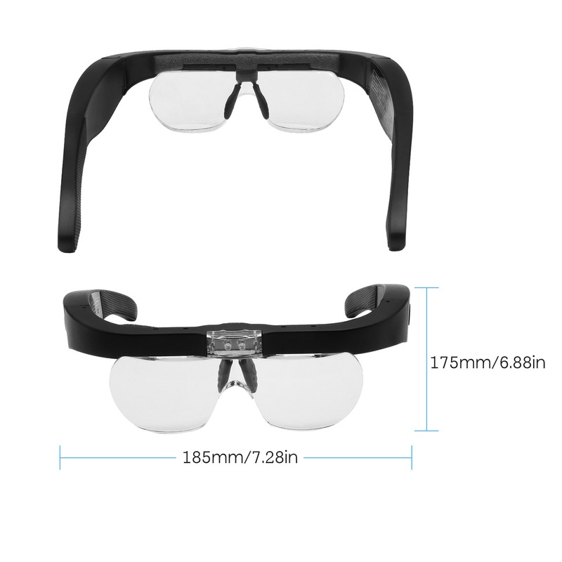 5X Magnifying Headset with LED Light Magnifying Glass Head Mounted