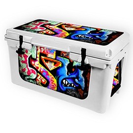 MightySkins (Cooler Not Included) Skin Compatible with RTIC 45 Cooler (2017 Model) - Loud Graffiti | Protective, Durable, and Unique Vinyl Decal wrap Cover | Easy to Apply | Made in The USA