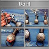 BUZZxSELECTION AC101 Men's Keychain, Stylish, Key Ring, Cowhide Leather, Retro