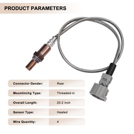 Oxygen O2 Sensor Downstream Fits for Toyota Highlander 2.7 3.3 3.5L 2004-2016, for Lexus 3.5L - RX330 2004-2006, RX350 2007-2015, RX450h 2010-2013, Replace 234-4509, 213-3873, 89465-48180