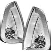 SPEC-D TUNING Chrome Housing Clear Lens Corner Lights Compatible with