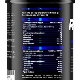 Creatina Monohidratada en polvo 90 Porciones. Ingredientes naturales L-Glutamina, L-Leucina, L-Isoleucina y L-Valina. Creatina 3X (Fruit Punch) Get...