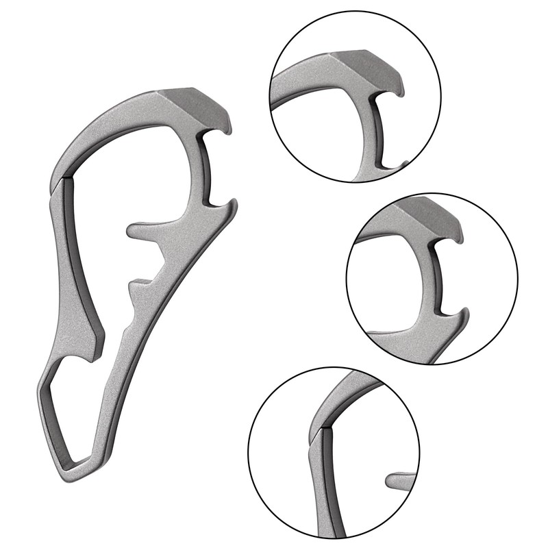 Key Fob, Titanium Keychain Tool, Key Holder with Bottle Opener