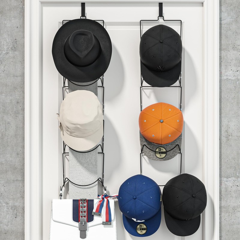 LINFIDITE 10 Pack Hat Rack Hanger Holder Organizer Flexible Multi