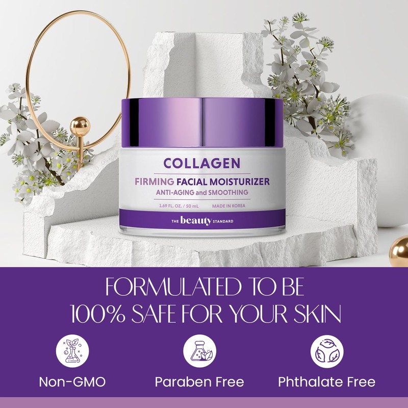 The Beauty Standard Collagen Daily Face Moisturizer - Hydrating, Anti-Aging,