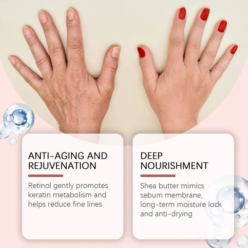 Crema De Manos Con Retinol, 2 Unidades, Hidratante Y Nutriti