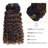 Clip in Human Hair Extensions Afro Jerry Curly 3B 3C