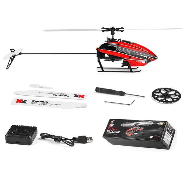 MALTA - XK K110S Proporse Set (Compatible with Futaba S-FHSS), Beginner RC Helicopter Complete Product, Japanese Instruction Manual Included K110S-BTL